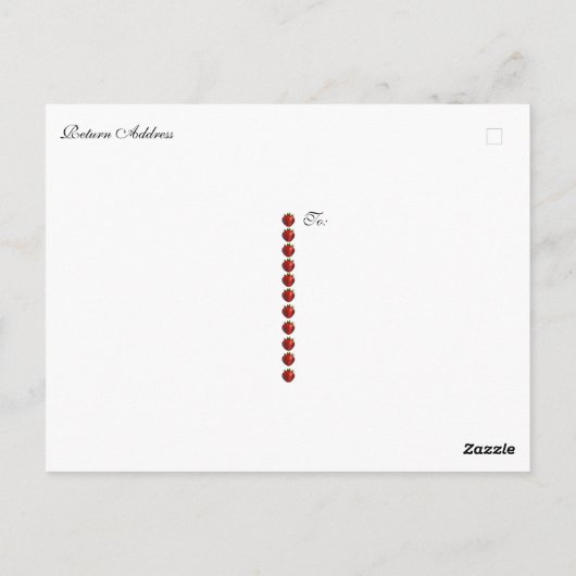 generativer Inhalt, Postkarte (Rückseite)