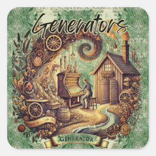 Generator Human Design Quadratischer Aufkleber