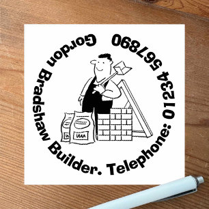 Genereller Builder mit Gebäude-Materialien. Gummistempel