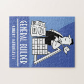 Genereller Builder mit Gebäude-Materialien. Puzzle (Horizontal)