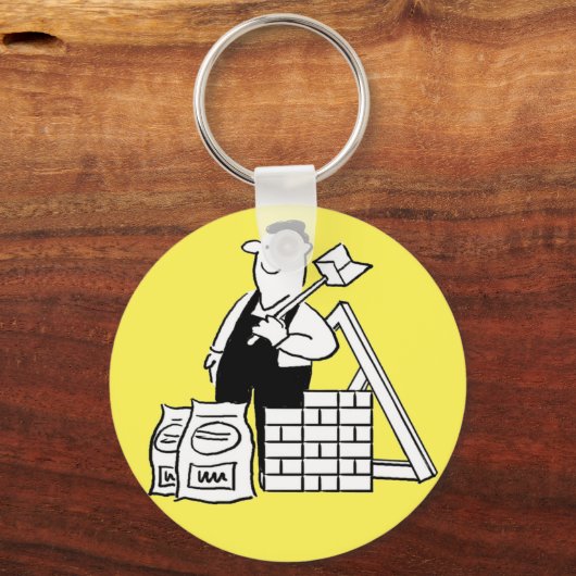 Genereller Builder mit Gebäude-Materialien. Schlüsselanhänger (Vorderseite)