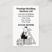 Genereller Builder, Zuhause-Reparaturen und Hauser Visitenkarte (Rückseite)