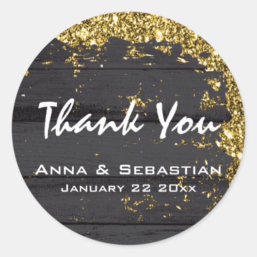 *~* Generic AP49 Wetterfertiger Wiid Aged Glitzer Runder Aufkleber (Vorderseite)