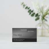 Generic Black & Gray Corporate Business Card Visitenkarte (Stehend Vorderseite)