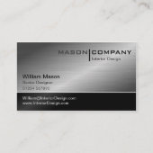 Generic Black & Steel Corporate Business Card Visitenkarte (Vorderseite)