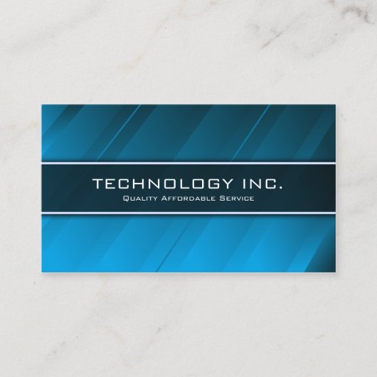 Generic Blue Shine Technology IT - Business Card Visitenkarte (Vorderseite)