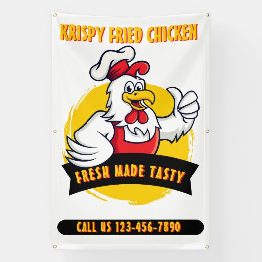 Generic Customize Fried Crispy Chicken Banner (Vertikal)