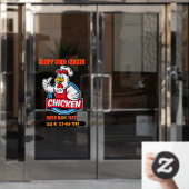 Generic Customize Fried Crispy Hühnchen 2 Front Fensteraufkleber (Büro Tür)