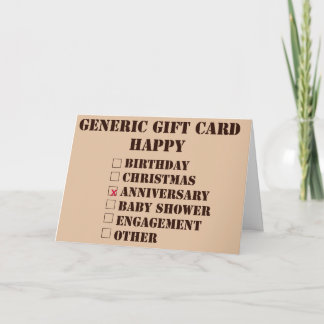 Generic Gift Card Feiertagskarte