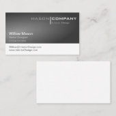 Generic Gray and White Corporate Business Card Visitenkarte (Vorne/Hinten)