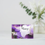 *~* Generic Haair Nails Lashes Lila Gold Reiki Visitenkarte (Stehend Vorderseite)