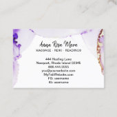 *~* Generic Haair Nails Lashes Lila Gold Reiki Visitenkarte (Rückseite)