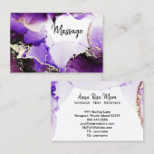 *~* Generic Haair Nails Lashes Lila Gold Reiki Visitenkarte (Vorne/Hinten)