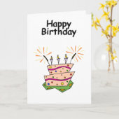 Generic Happy Birthday Greeting Karte (Gelbe Blume)