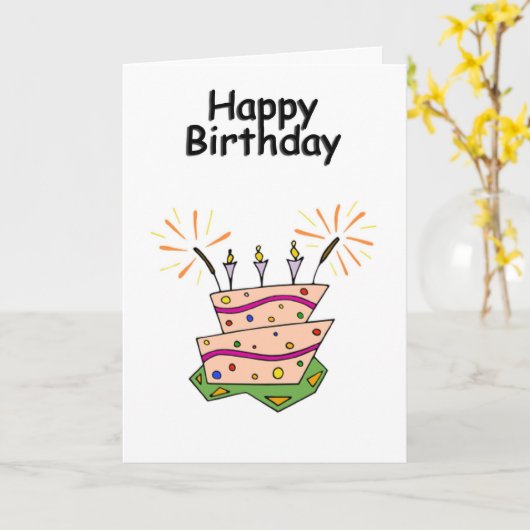 Generic Happy Birthday Greeting Karte (Gelbe Blume)