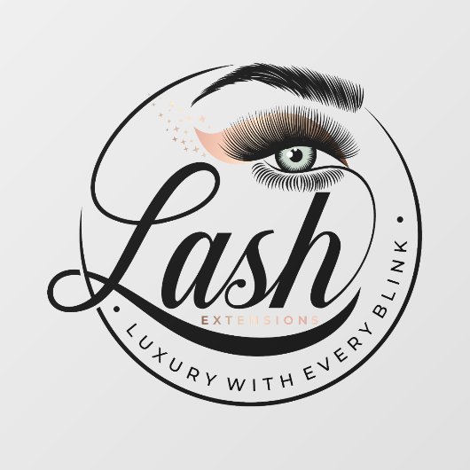 Generic Luxury Eyelash Extensions Salon Wellness-C Fensteraufkleber (Blatt)