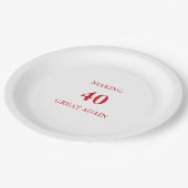 Generic Making 40 Great Again Birthday Party Red Pappteller (Schrägansicht)