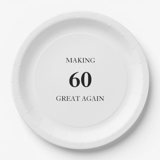 Generic Making 60 Great Again Birthday Party Pappteller (Vorderseite)