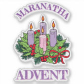 Generic Maranatha Advent Wreath Aufkleber (Vorderseite)