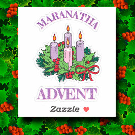 Generic Maranatha Advent Wreath Aufkleber
