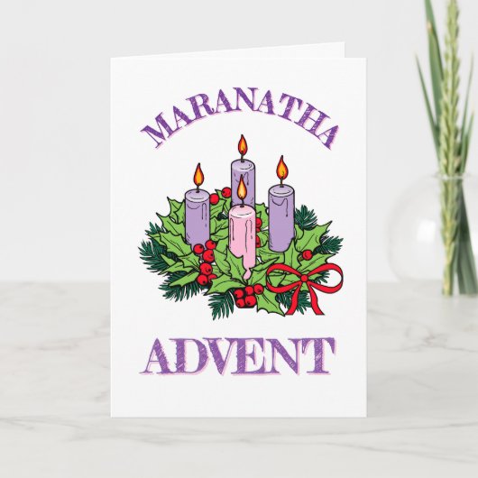 Generic MARANATHA Advent Wreath Gruß Karte (Vorderseite)