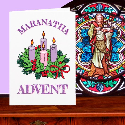 Generic MARANATHA Advent Wreath Gruß Karte