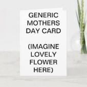 GENERIC MOTHERY DAY CARD KARTE (Vorderseite)