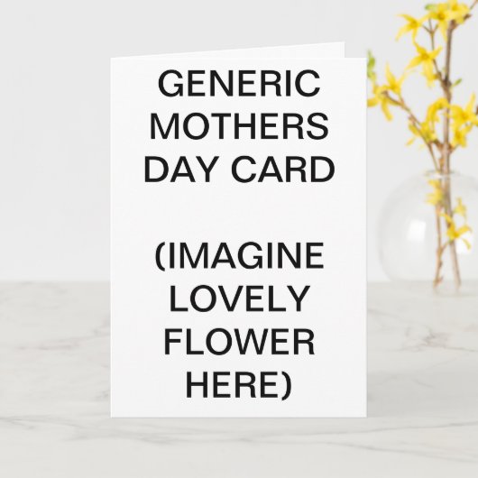 GENERIC MOTHERY DAY CARD KARTE (Gelbe Blume)
