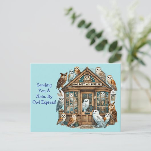 Generic Owl Express Postkarte (Stehend Vorderseite)