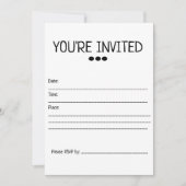 Generic Sie sind eingeladen Einladung (Vorderseite)