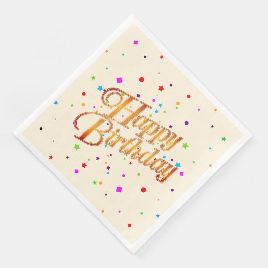 Generic Unisex Happy Birthday Serviette (Ecke)