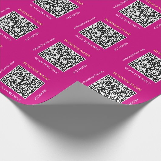 Generieren von QR Code Business Name Website, Fuch Geschenkpapier (Ecke)