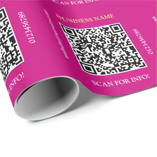 Generieren von QR Code Business Name Website, Fuch Geschenkpapier (Rolleneckpunkt)