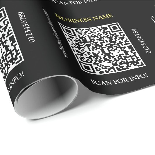 Generieren von QR Code Business Name Website Promo Geschenkpapier (Rolleneckpunkt)