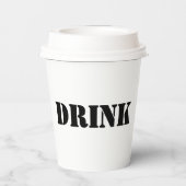 Generikale Lebensmittel und Getränke Humorales Par Pappbecher (Rückseite)