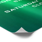 Generikum Business - Shiny Green Metallic Stunden Poster (Ecke)