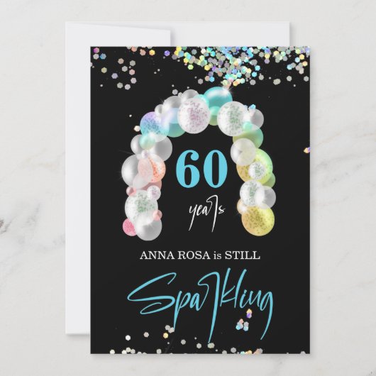 *~* GENERISCH PERSONALISIEREN jedes Alter Ballon G Einladung (Vorderseite)