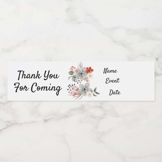 Generisch Personalisiert Wasserflaschenetikett (Einzelnes Label)