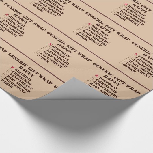 Generische Allzweckwahl Geschenkpapier (Ecke)