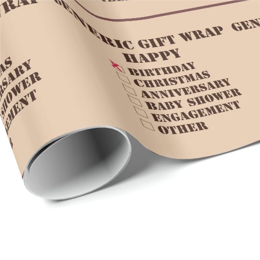 Generische Allzweckwahl Geschenkpapier (Rolleneckpunkt)