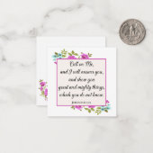 Generische Blank Bible Verse Inspiration Mitteilun Mitteilungskarte (Vorderseite/Rückseite Beispiel)