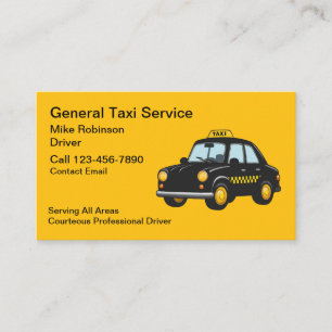 Generische einfache Visitenkarten für Taxifahrer  Visitenkarte