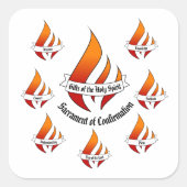 Generische Geschenke der Heiligen Geistbestätigung Quadratischer Aufkleber (Vorderseite)