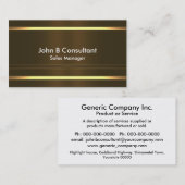 Generische Goldeffektbänder Visitenkarte (Vorne/Hinten)