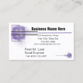 Generische lila Block- und Zeilenstruktur Visitenkarte (Vorderseite)