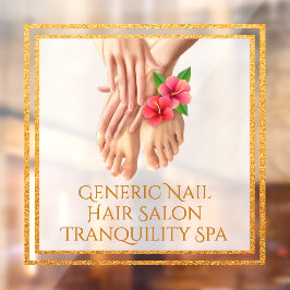 Generische Nagel-Friseur-Tranquility-Wellness-Cent Fensteraufkleber