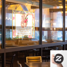 Generische Nagel-Friseur-Tranquility-Wellness-Cent Fensteraufkleber