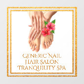 Generische Nagel-Friseur-Tranquility-Wellness-Cent Fensteraufkleber (Blatt)