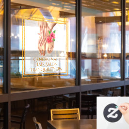 Generische Nagel-Friseur-Tranquility-Wellness-Cent Fensteraufkleber