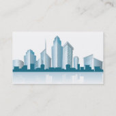 generische Stadt-Skyline mit Büros und Türme und s Visitenkarte (Rückseite)